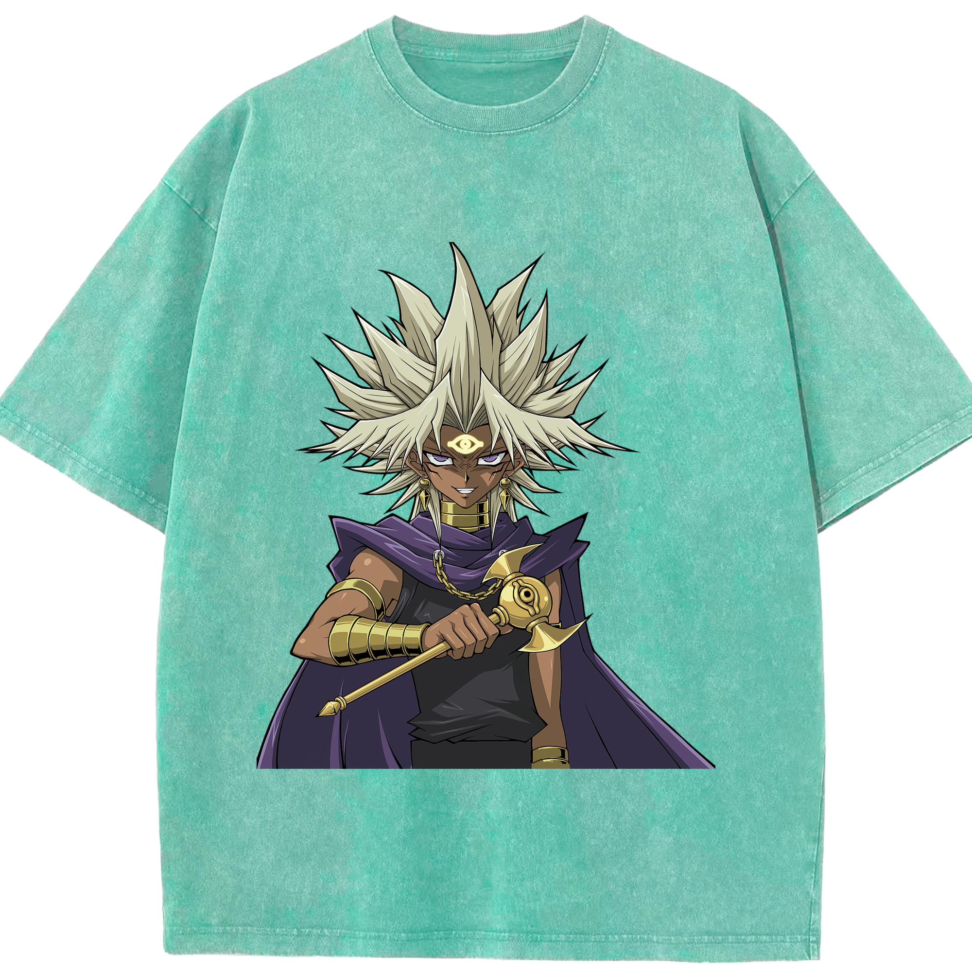 （画像用） 遊☆戯☆王 Yu-Gi-Oh! 綿100% ヴィンテージ風 半袖Tシャツ（フロントプリント）